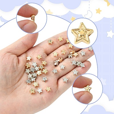 250Pcs 2 Colors CCB Plastic Beads CCB-FS0001-10-1