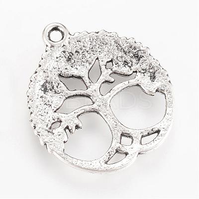 Tibetan Style Alloy Pendants TIBEP-Q064-35AS-RS-1