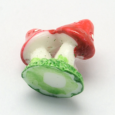 Autumn Theme Mushroom Resin Decoden Cabochons CRES-R183-06D-1
