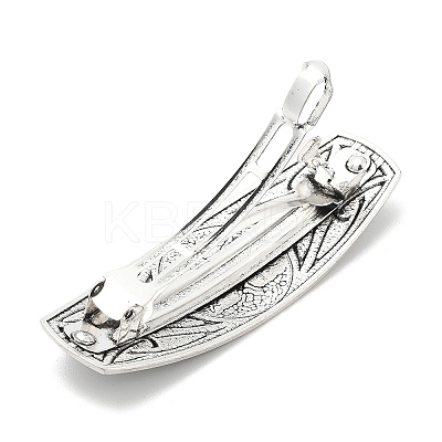 Viking Knot Alloy Retro Hair Barrettes AJEW-K048-08AS-1