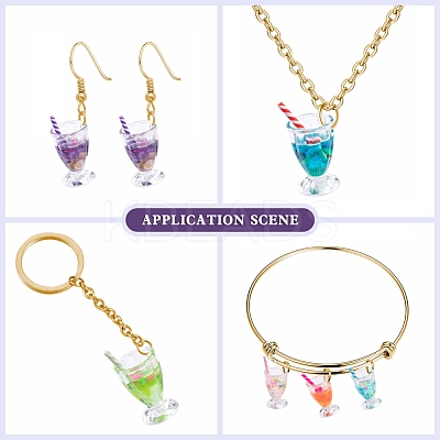 Transparent Resin Pendants RESI-CJC0017-01-1