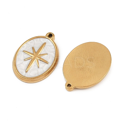 304 Stainless Steel Enamel Pendants STAS-I352-05G-01-1