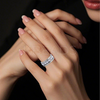 14Pcs 7 Styles 201 Stainless Steel Grooved Finger Ring Settings STAS-SC0010-66-1
