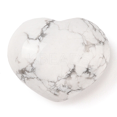 Natural Howlite Love Heart Stone G-I367-03J-1