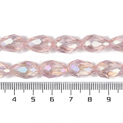 Transparent Electroplate Glass Beads Strands EGLA-N013-T10mm-B18-1