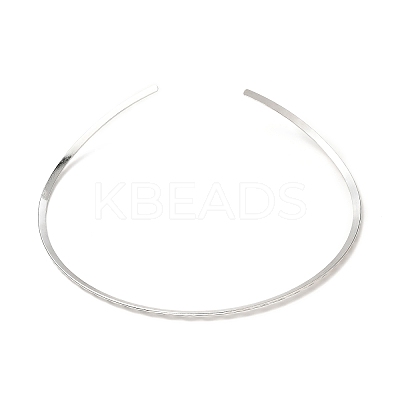 Non-Tarnish 304 Stainless Steel Rhombus Textured Wire Necklace Making MAK-L015-02P-1