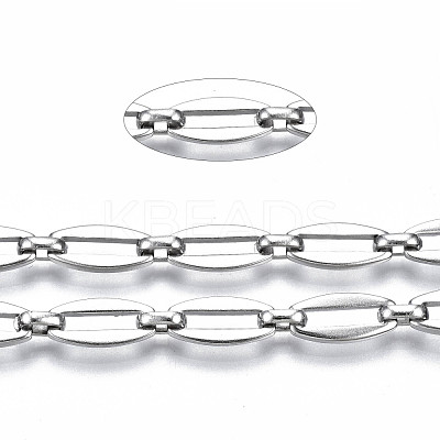 Tarnish Resistant 304 Stainless Steel Link Chains CHS-T003-18P-NF-1