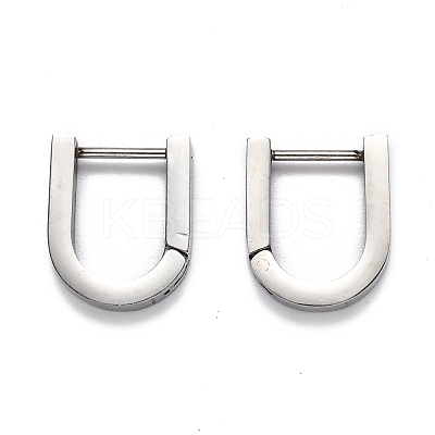 Tarnish Resistant 304 Stainless Steel Huggie Hoop Earrings STAS-H156-12A-P-1