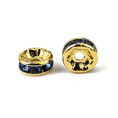 Brass Rhinestone Spacer Beads RB-A014-Z6mm-04G-1