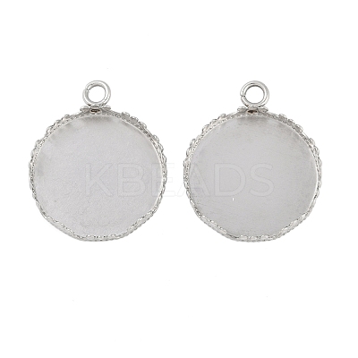 Non-Tarnish 304 Stainless Steel Pendant Cabochon Settings STAS-Z070-01P-04-1