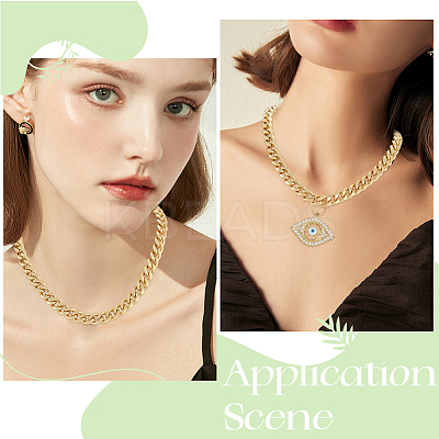 2Pcs 7mm Stainless Steel Cuban Link Chain Necklaces for Women Men NJEW-BBC0001-39B-1
