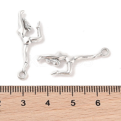 Tibetan Style Zinc Alloy Dancer Pendants TIBEP-R334-283AS-RS-1