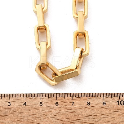 304 Stainless Steel Paperclip Chain Necklaces for Women Men NJEW-A033-02G-1