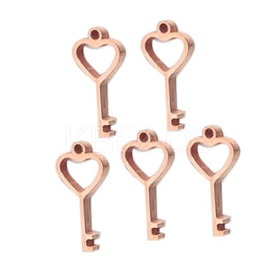 PVD Vacuum Plating 304 Stainless Steel Charms STAS-WH0016-04-RG01-1