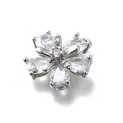 Brass Micro Pave Cubic Zirconia Pendants KK-D312-14P-1