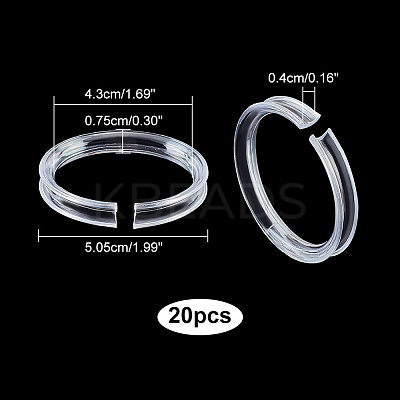 20Pcs Small Transparent Shelf Bangle Organizer Bracelet Displays Stand Jewelry Holder BDIS-PH0001-04-1