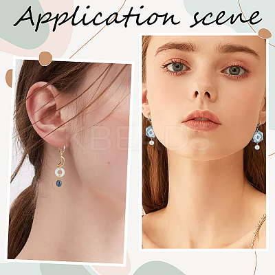 60Pcs 2 Colors Brass Leverback Earring Findings KK-BBC0018-12-1