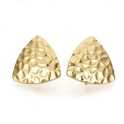 Brass Ear Stud Findings KK-S336-21G-1