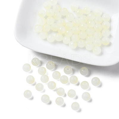 Baking Paint Imitation Jade Glass Round Bead Strands DGLA-YW0001-19C-1