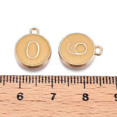 Light Gold Plated Alloy Enamel Charms ENAM-T010-07G-1