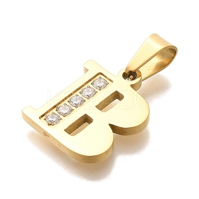 Ion Plating(IP) 304 Stainless Steel Rhinestone Pendants STAS-U035-01G-B-1