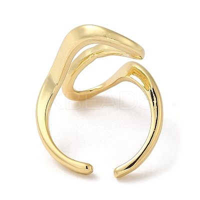 Brass Open Cuff Rings RJEW-Q778-04G-1