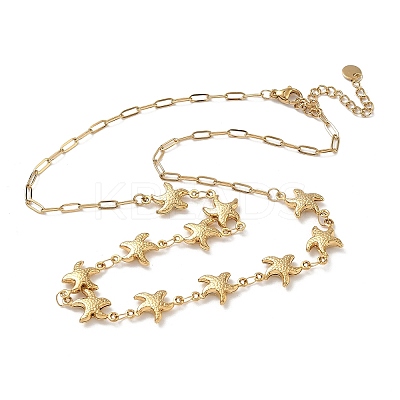 Ocean 304 Stainless Steel Link Chain Necklaces for Women NJEW-A060-01A-G-1