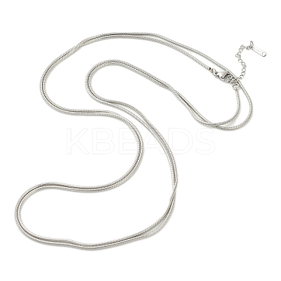 1.6MM 304 Stainless Steel Snake Chain Long Necklaces NJEW-A049-02P-1