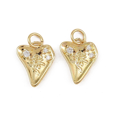 Brass Micro Pave Cubic Zirconia Pendants KK-A269-47G-1