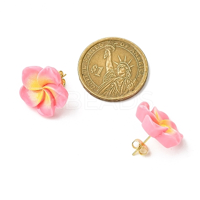 Resin Stud Earrings for Women EJEW-JE05663-1