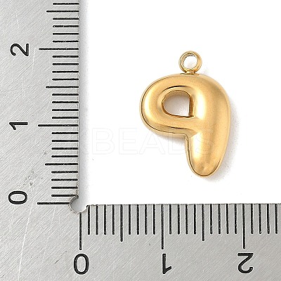 304 Stainless Steel Initial Pendants STAS-S186-12P-G-1