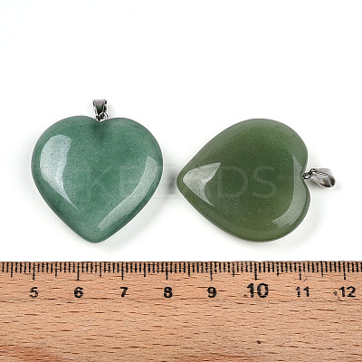 Natural Green Aventurine Pendants G-S364-006B-1