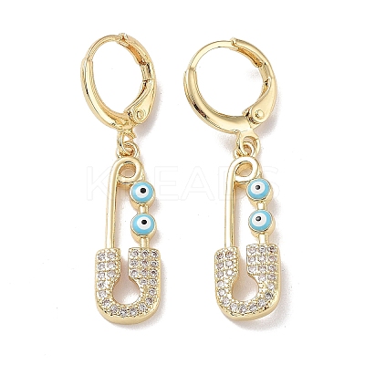 Real 18K Gold Plated Brass Dangle Leverback Earrings EJEW-L269-016G-02-1