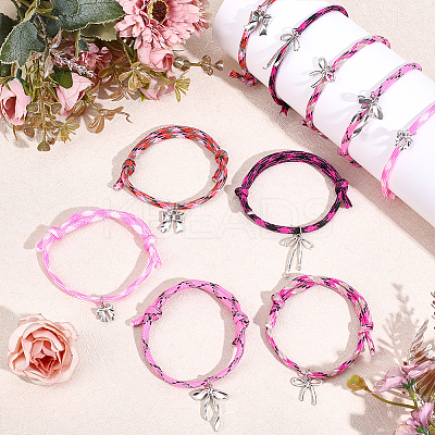 30Pcs 10 Styles Polyester Cord Bracelets BJEW-PH01983-1