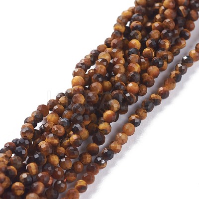Natural Yellow Tiger Eye Beads Strands G-A026-A15-3mm-1