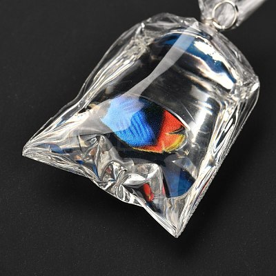 Resin Pendants with Iron Jump Ring RESI-A015-03A-1