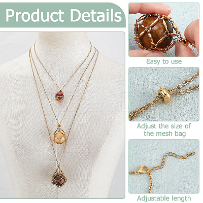 6Pcs 6 Styles 304 Stainless Steel Cable Chain Necklace Makings NJEW-PH0001-34B-1