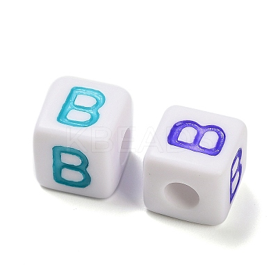 Opaque Acrylic Beads OACR-I022-01B-1