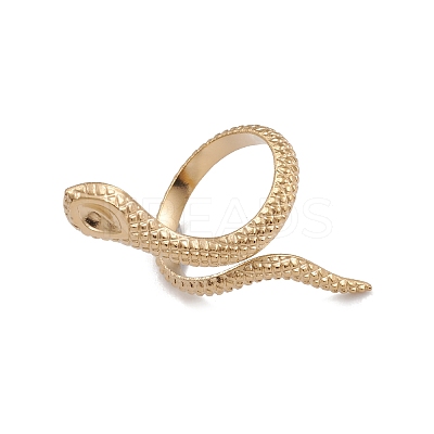 Ion Plating(IP) 304 Stainless Steel Snake Open Cuff Ring Findings RJEW-G285-25G-1