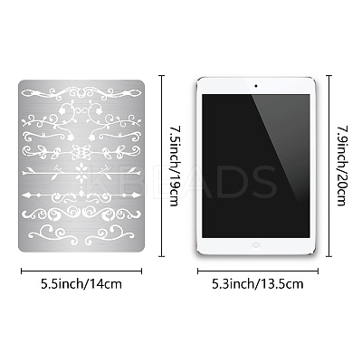 Stainless Steel Metal Cutting Dies Stencils DIY-WH0289-096-1