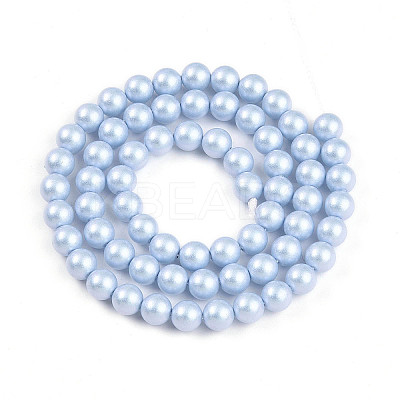 Baking Paint Pearlized Glass Pearl Bead Strands HY-N002-6mm-C04-1