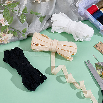 30 Yards 3 Colors Flat Nylon Fold Over Elastic Band OCOR-PH0005-38-1