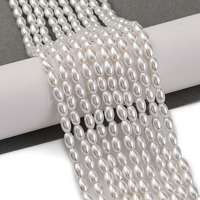 Baking Paint Pearlized Glass Pearl Bead Strands PEAR-H019-01C-02-1