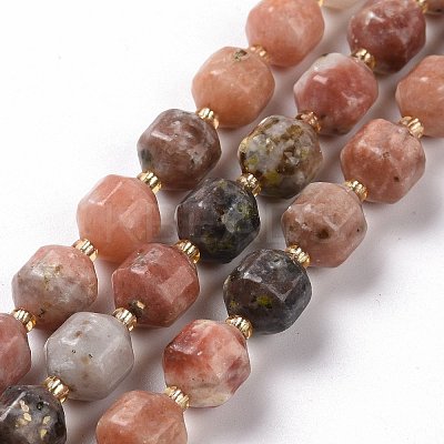 Natural Plum Blossom Jasper Beads Strands G-G990-F16-1