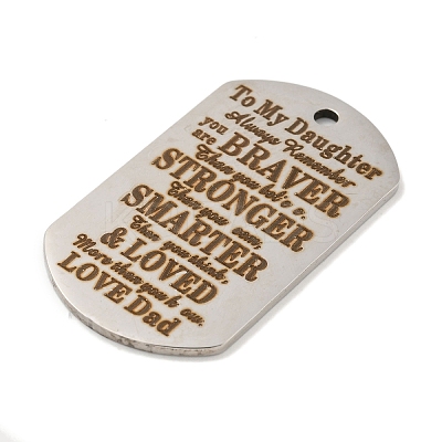 Non-Tarnish 201 Stainless Steel Pendants STAS-L079-01P-10-1