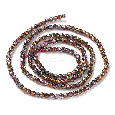 Transparent Electroplate Glass Beads Strands LS-GLAA-H021-01A-HP05-1