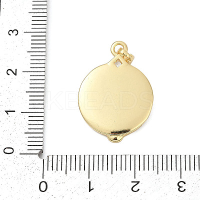 Brass Micro Pave Cubic Zirconia Pendants KK-U068-06G-1