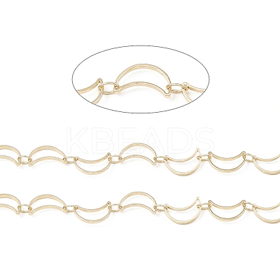 Brass Hollow Moon Link Chains CHC-M025-09G-1