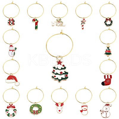 30Pcs 15 Style Alloy Enamel Pendants PALLOY-SC0003-94-1