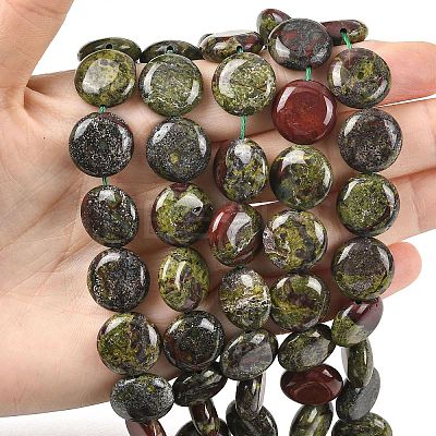 Natural Dragon Blood Jasper Beads Strands G-L648-B02-15mm-1